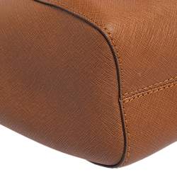 مملوكة مسبقًا حقيبة كتف مايكل مايكل كورس سلسلة ج ت ست جلد بني