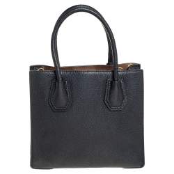 Pre Owned MICHAEL Michael Kors Black Leather Mini Mercer Tote