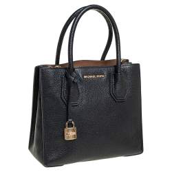 Pre Owned MICHAEL Michael Kors Black Leather Mini Mercer Tote