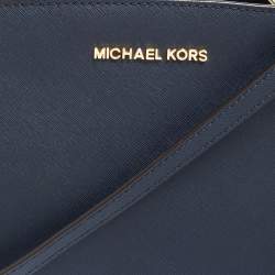مملوكة مسبقًا حقيبة كروس مايكل مايكل كورس سيلما جلد أزرق كحلي صغيرة
