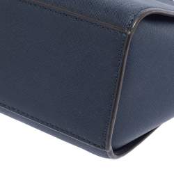 مملوكة مسبقًا حقيبة كروس مايكل مايكل كورس سيلما جلد أزرق كحلي صغيرة