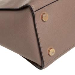 Pre Owned حقيبة ساتشل مايكل مايكل كورس سيلما جلد بني كبيرة