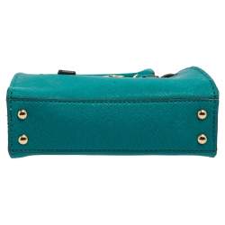 مملوكة مسبقًا MICHAEL Michael Kors Green Leather Mini Hamilton Crossbody Bag