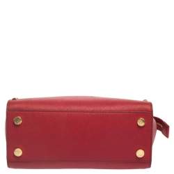 مملوكة مسبقًا حقيبة مايكل مايكل كورس "سيلما" جلد أحمر مرصعة متوسطة