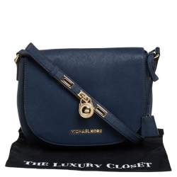 Pre Owned حقيبة كتف مايكل مايكل كورس هاميلتون جلد كحلي