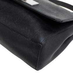 Pre Owned MICHAEL Michael Kors Black Leather Callie Top Handle Bag