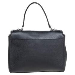 Pre Owned MICHAEL Michael Kors Black Leather Callie Top Handle Bag