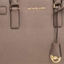 Pre Owned MICHAEL Michael Kors Brown Saffiano Leather Dillon Tote