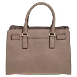 Pre Owned MICHAEL Michael Kors Brown Saffiano Leather Dillon Tote