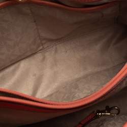 مملوكة مسبقًا MICHAEL Michael Kors Coral Saffiano Leather Medium Jet Set East West Tote 