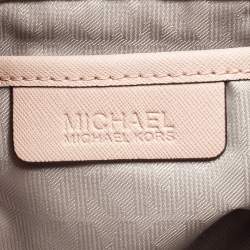 Pre Owned MICHAEL Michael Kors Beige Saffiano Leather Medium Cynthia Tote