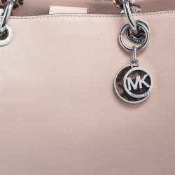 Pre Owned MICHAEL Michael Kors Beige Saffiano Leather Medium Cynthia Tote