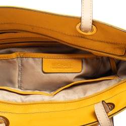 Pre Owned MICHAEL Michael Kors Mustard Soft Leather Bedford Tote