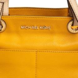 Pre Owned MICHAEL Michael Kors Mustard Soft Leather Bedford Tote
