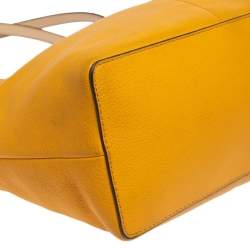 Pre Owned MICHAEL Michael Kors Mustard Soft Leather Bedford Tote