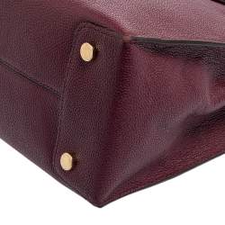 Pre Owned MICHAEL Michael Kors Plum Grained Leather Large Mercer Tote