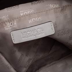 مملوكة مسبقًا  Michael Kors White Leather Moxley Satchel