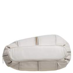 مملوكة مسبقًا  Michael Kors White Leather Moxley Satchel