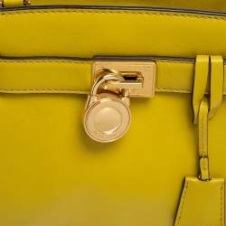 Pre Owned MICHAEL Michael Kors Citrine Leather Hamilton Crossbody Bag