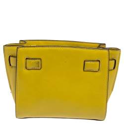Pre Owned MICHAEL Michael Kors Citrine Leather Hamilton Crossbody Bag