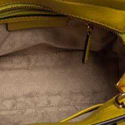 Pre Owned MICHAEL Michael Kors Citrine Leather Hamilton Crossbody Bag