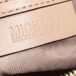 Pre Owned MICHAEL Michael Kors Beige Quilted Leather Large Cindy Dome CrossBody Bag