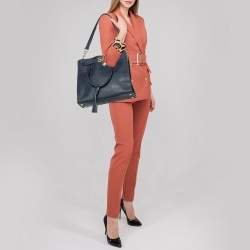 Pre Owned MICHAEL Michael Kors Blue Leather Hamilton Tote