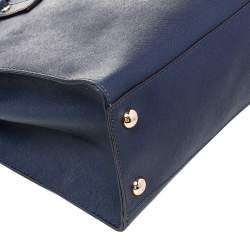 Pre Owned MICHAEL Michael Kors Blue Leather Hamilton Tote