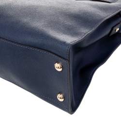 Pre Owned MICHAEL Michael Kors Blue Leather Hamilton Tote