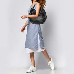 Pre Owned Michael Michael Kors Black Leather Bedford Hobo