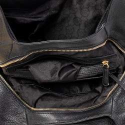 Pre Owned Michael Michael Kors Black Leather Bedford Hobo