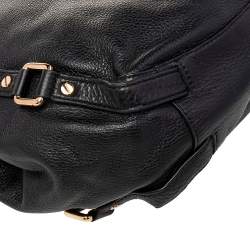 Pre Owned Michael Michael Kors Black Leather Bedford Hobo