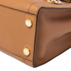 Pre Owned حقيبة يد توتس مايكل مايكل كورس ديلون جلد بني فاتح