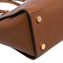 Pre Owned MICHAEL Michael Kors Brown Saffiano Leather Large Selma Tote