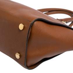 Pre Owned MICHAEL Michael Kors Brown Saffiano Leather Large Selma Tote