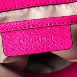 Pre Owned MICHAEL Michael Kors Pink Leather Large Studded Hamilton Tote 