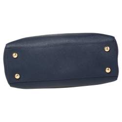 Pre Owned حقيبة يد توتس مايكل مايكل كورس سينثيا جلد أزرق داكن متوسطة