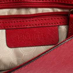 مملوكة مسبقًا MICHAEL Michael Kors Red Leather Logo Flap Crossbody Bag