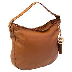 Pre Owned MICHAEL Michael Kors Brown Leather Tassel Hobo