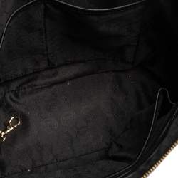 Pre Owned MICHAEL Michael Kors Black Leather Medium Jet Set Top Zip Tote