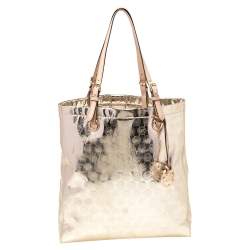 Michael Kors Jet Set Top Zip Tote Bag Medium Pale Gold in PVC/Leather with  Gold-tone - US
