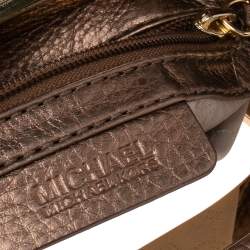 Pre Owned حقيبة كلتش مايكل كورس بيركلى جلد مُحبب برونزي 