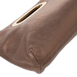 Pre Owned حقيبة كلتش مايكل كورس بيركلى جلد مُحبب برونزي 