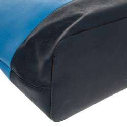 مملوكة مسبقًا حقيبة يد توتس مايكل مايكل كورس جيت سيت شوبر جلد سافيانو أزرق 