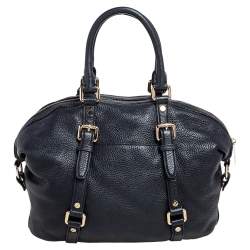 Pre Owned حقيبة ساتشل مايكل مايكل كورس بيدفورد ليغاسي جلد مُحبب أسود