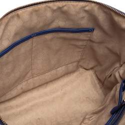 Pre Owned حقيبة يد مايكل مايكل كورس "جيت سيت" سحاب علوي متوسطة جلد أزرق