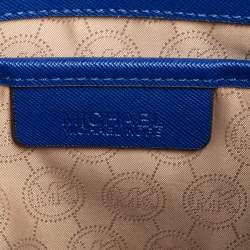 Pre Owned حقيبة يد مايكل مايكل كورس "جيت سيت" سحاب علوي متوسطة جلد أزرق
