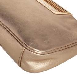 Pre Owned حقيبة كلتش مايكل مايكل كورس بيركلي جلد ذهبي ميتاليك