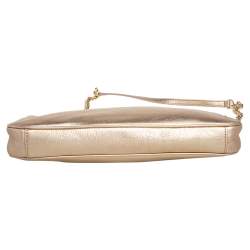 Pre Owned حقيبة كلتش مايكل مايكل كورس بيركلي جلد ذهبي ميتاليك