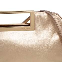 Pre Owned حقيبة كلتش مايكل مايكل كورس بيركلي جلد ذهبي ميتاليك